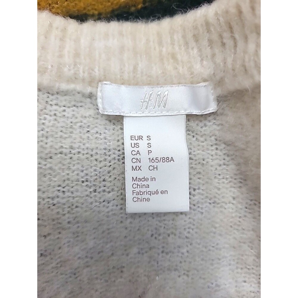 H&M Womens Striped Pullover Sweater Size Small Multicolor Mohair Wool Blend - Picture 4 of 7